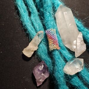 Dreadlock Bead Handmade Rainbow Spiral Seed Bead Hair Jewelry Peyote Loc Charm